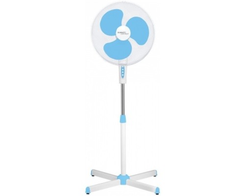 [Климатическая техника] Вентилятор напольный Scarlett SC-SF111B29,  белый и голубой