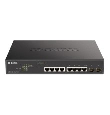 D-Link DGS-1100-10MPPV2/A3A Настраиваемый L2 коммутатор с 8 портами 10/100/1000Base-T и 2 портами 1000Base-X SFP (порты 1-8 PoE 802.3af/at, порты 7-8 PoE 802.3bt, PoE-бюджет 242 Вт)