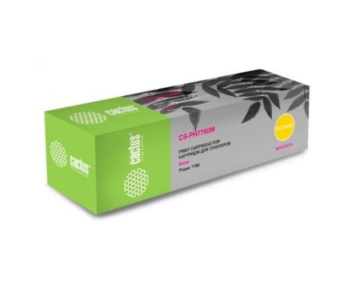 [расходные материалы] Картридж лазерный Cactus 106R01161 CS-PH7760М пурпурный бар.в компл. (25000стр.) для Xerox Phaser 7760/7760dn/7760dx/7760dxf