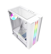 Powercase CMIEW-F4S Корпус Mistral Evo White, Tempered Glass, 1x 120mm PWM ARGB fan + ARGB Strip + 3x 120mm PWM non LED fan, белый, ATX  (CMIEW-F4S)
