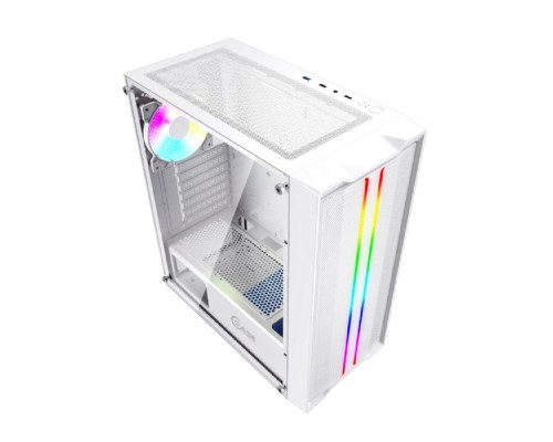 [Корпус] Powercase CMIEW-F4S Корпус Mistral Evo White, Tempered Glass, 1x 120mm PWM ARGB fan + ARGB Strip + 3x 120mm PWM non LED fan, белый, ATX  (CMIEW-F4S)