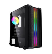 Powercase CMIEB-F4S Корпус Mistral Evo, Tempered Glass, 1x 120mm PWM ARGB fan + ARGB Strip + 3x 120mm PWM non LED fan, чёрный, ATX  (CMIEB-F4S)