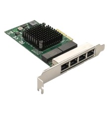 Exegate EX293453RUS Сетевой адаптер ExeGate EXE-BCM5719 (PCI-E x4 v2.0, порты 4xRJ45, 10/100/1000Mbps, Gigabit Chipset Broadcom BCM5719)