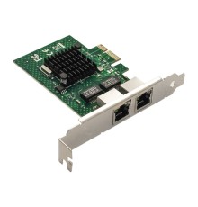 Exegate EX293452RUS Сетевой адаптер ExeGate EXE-BCM5720 (PCI-E x1 v2.0, порты 2xRJ45, 10/100/1000Mbps, Gigabit Chipset Broadcom BCM5720)