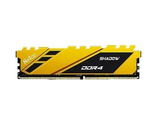 [Модуль памяти] Память DIMM DDR4 8Gb PC21300 2666MHz CL19 Netac Shadow yellow 1.2V (NTSDD4P26SP-08Y)