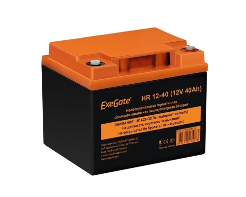 [батареи] Exegate EX282979RUS Аккумуляторная батарея ExeGate HR 12-40 (12V 40Ah, под болт М6)