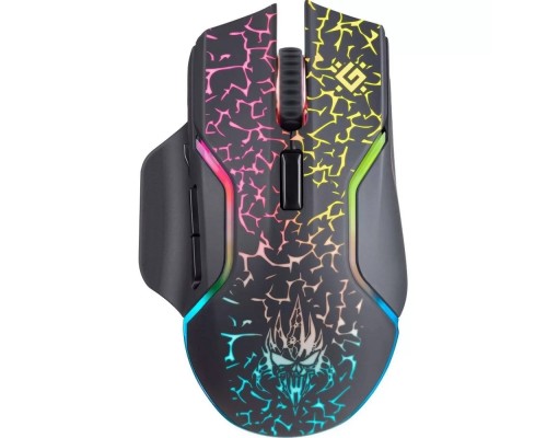 [Мышь] Беспроводная игровая мышь Defender Oneshot GM-067 черный,LED,7D,300 мАч, 3200dpi  [52067]