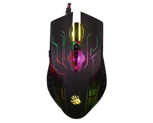[Мышь] Мышь A4Tech Bloody Q51 черный/рисунок оптическая (6200dpi) USB (8but)