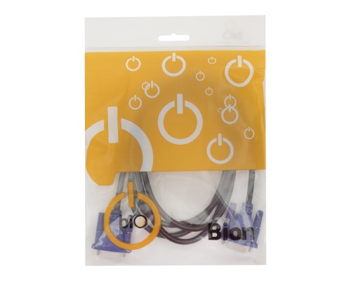[Кабели HDMI / DVI / DP] Bion Кабель VGA 15M/15M, экранированный, ферритовые кольца, черный, 3 м [BXP-VGA2-030]