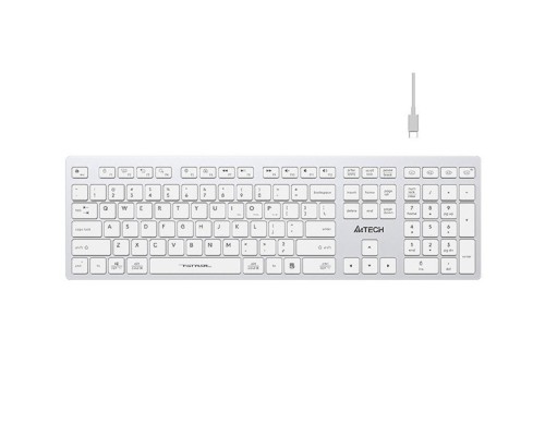 [Клавиатура] Клавиатура A4Tech Fstyler FBX50C белый USB беспроводная BT/Radio slim Multimedia (FBX50C WHITE)