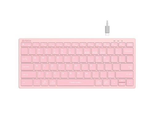 [Клавиатура] Клавиатура A4Tech Fstyler FBX51C розовый USB беспроводная BT/Radio slim Multimedia (FBX51C PINK)