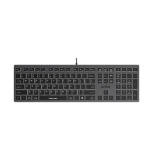 Клавиатура A4Tech Fstyler FX60H серый USB slim LED (FX60H GREY/NEON) [FX60H GREY/NEON]
