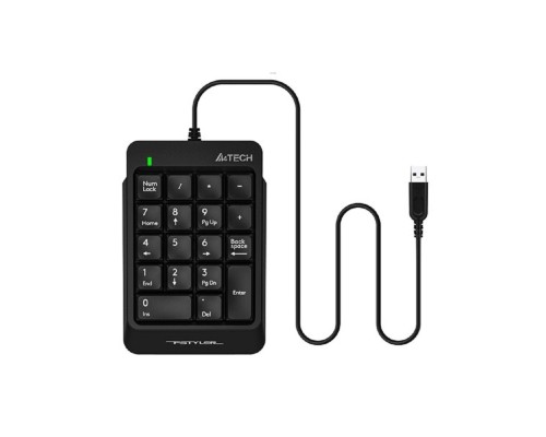 [Клавиатура] Числовой блок A4Tech Fstyler FK13P черный USB slim для ноутбука (FK13P BLACK)