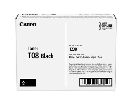 [Расходные материалы] Тонер-картридж T08 (black) для Canon i-S X 1238i 11000 стр.