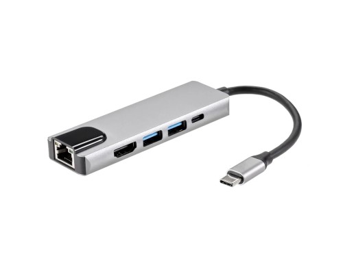 [кабели] AOpen ACU435M Адаптер USB 3.1 Type-Cm ->HDMI A(m) 4K@30Hz, RJ45, 2XUSB3.0, PD, iOpen <ACU435M>