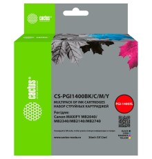 Картридж струйный Cactus CS-PGI1400BK/C/M/Y 4цв. набор (72мл) для Canon MB2050/MB2350/MB2040/MB2340