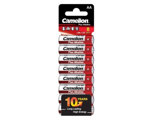 [Батарейка] Camelion Plus Alkaline SP8  LR6   (LR6-SP8, батарейка,1.5В)(8 шт. в уп-ке) 
