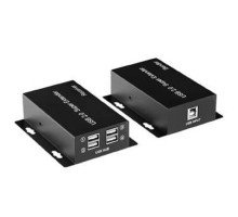 ORIENT VE02U4P, USB2.0 extender, удлинитель до 50 м по витой паре Cat6/6е, USB2.0 хаб 4 порта, питание от внешнего БП (31322)