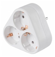 BURO Сетевой разветвитель 3 розетки (BU-PS3VG-W), белый (пакет ПЭ) {475343}