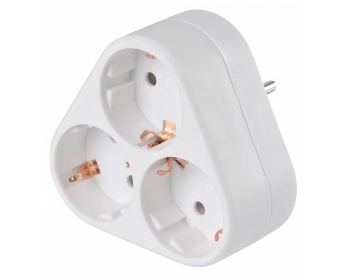 [Сетевые фильтры] BURO Сетевой разветвитель 3 розетки (BU-PS3VG-W), белый (пакет ПЭ) {475343}