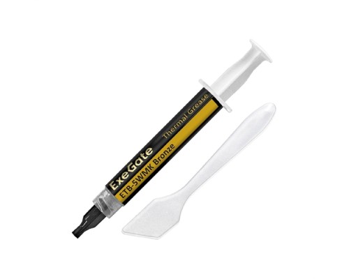 [Термопаста] Exegate EX293374RUS Термопаста ExeGate ETB-5WMK Bronze (4,9 Вт/(м•К), 1.5г, шприц с лопаткой)