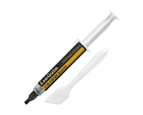 [Термопаста] Exegate EX293376RUS Термопаста ExeGate ETB-5WMK Bronze (4,9 Вт/(м•К), 5г, шприц с лопаткой)