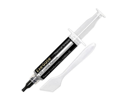 [Термопаста] Exegate EX293372RUS Термопаста ExeGate ETP-11WMK Platinum (11 Вт/(м•К), 8г, шприц с лопаткой)