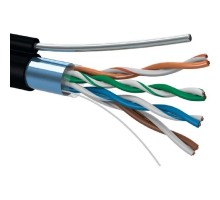 5bites Кабель Express FS5525-305BPE-M витая пара FTP/SOLID/5E/24AWG/COPPER/PE/BLACK/OUTDOOR/MSGR/DRUM/305M