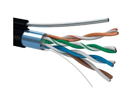 [Кабель] 5bites Кабель Express FS5525-305BPE-M витая пара FTP/SOLID/5E/24AWG/COPPER/PE/BLACK/OUTDOOR/MSGR/DRUM/305M