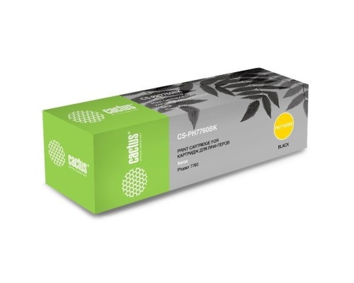 [расходные материалы] Картридж лазерный Cactus 106R01163 CS-PH7760BK черный бар.в компл. (32000стр.) для Xerox Phaser 7760/7760dn/7760dx/7760dxf