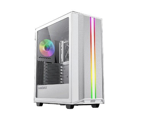 [Корпуса] GameMax Корпус Precision COC White (T808) (ATX, Белый, 2*USB 3.0, Зак.стекло, 1*120мм+ COC, без БП)