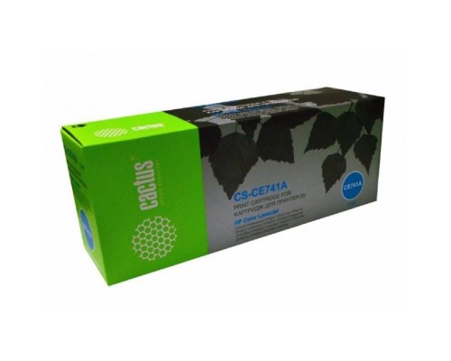 [расходные материалы] Cactus CS-CE741A Картридж лазерный голубой (7300стр.) для HP CLJ CP5220/CP5221