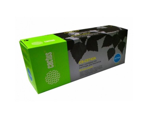 [расходные материалы] Cactus CS-CE742A Картридж лазерный желтый (7300стр.) для HP LJ CP5220/CP5221/CP5223/CP5225