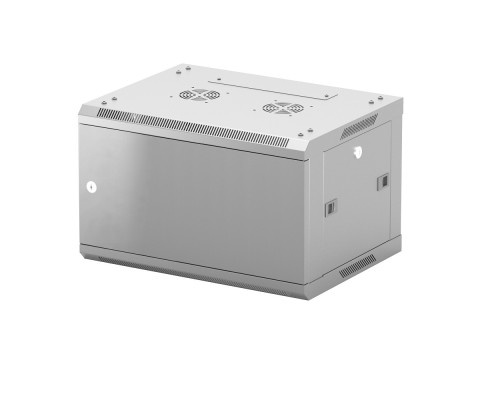 [Монтажный шкаф] NEOMAX Шкаф телекоммуникационный  настенный 6U (600х350), металлическая дверь, замок-ключ (3 шт), разборный, цвет серый (1 коробка) [NCB-WM6U-6035MK3-100-GY]