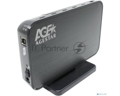 Внешний корпус для HDD AgeStar 3UB3A8-6G SATA II пластик/алюминий черный 3.5