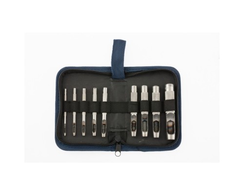 [Съемники] СИБРТЕХ Набор пробойников для кожи 2, 3, 4, 5, 6, 8, 9, 10, 13 мм, 9 шт, чехол [18309]
