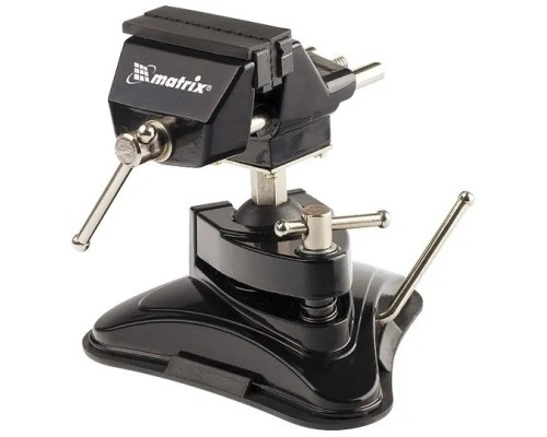 [Тиски] MATRIX Тиски настольные,резиновая вакуумная присоска,шарнирный механизм,ширина рабочих губок 70 мм [18506]