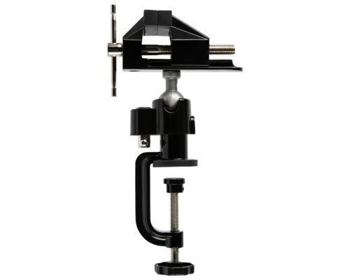 [Тиски] MATRIX Тиски настольные, многофункциональные, смен.насадка-хомут для дрели,шарнирный мех-зм, 70 мм [18508]