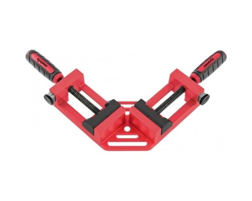 [Ручной инструмент] MATRIX Струбцина угловая, быстрозажимная, 65/65 мм, двухкомпонентные обрезиненные рукоятки [20322]