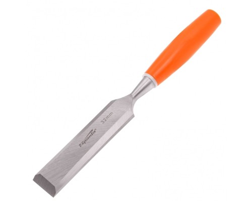 [Ручной инструмент] SPARTA Стамеска, 32 мм, плоская, пластиковая рукоятка [244355]