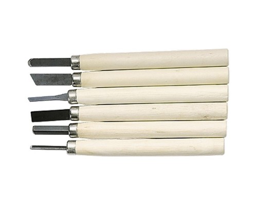 [Ручной инструмент] SPARTA Набор резцов по дереву, деревянные рукоятки, 6 шт. [246065]