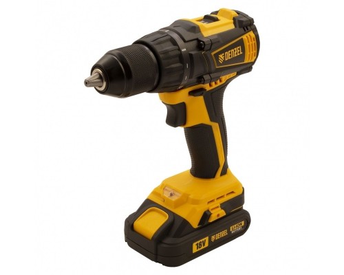 [Дензел] Denzel Дрель-шуруповерт аккумуляторная, бесщет. BLDL-IB-18-02, Li-Ion, 18 В, 2 акк. [26121]