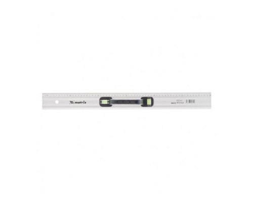 [Лазерные дальномеры, уровни, детекторы] MATRIX Линейка-уровень, 600 мм, металлическая, пластмассовая ручка 2 глазка [30573]
