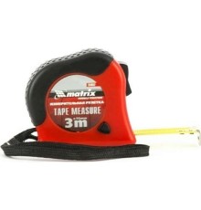 MATRIX Рулетка Double fixation, 3 м х 16 мм, обрезиненный корпус, двойная плавная фиксация [31052]
