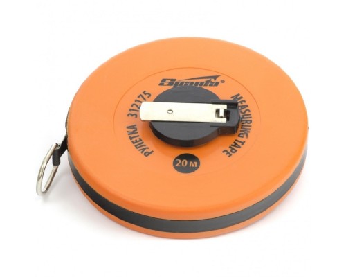 [Лазерные дальномеры, уровни, детекторы] SPARTA Рулетка геодезическая, 20 м х 12,5 мм, лента ПВХ, закрытый круглый корпус [312175]