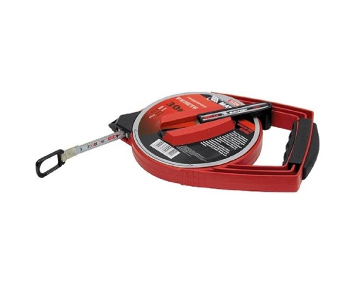 [Лазерные дальномеры, уровни, детекторы] MATRIX Рулетка геодезическая, 30 м х 12,5 мм, металлическая лента, закрытый корпус [31224]