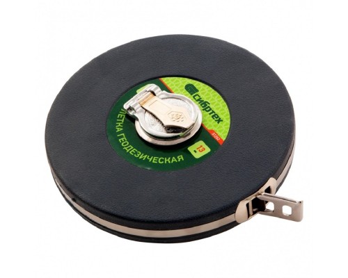 [Лазерные дальномеры, уровни, детекторы] СИБРТЕХ Рулетка геодезическая 30 м х 13 мм, закрытый корпус, фиберглассовая лента [31262]