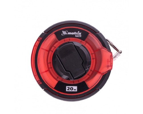 [Лазерные дальномеры, уровни, детекторы] MATRIX Рулетка геодезическая 20 м х 12,5 мм, закр. корп., стальная лента, односторон. шкала, PRO [31280]