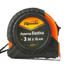 SPARTA Рулетка Elastica, 3 м х 16 мм, обрезиненный корпус [31311]