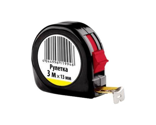 [Лазерные дальномеры, уровни, детекторы] Рулетка 3 м х 13 мм, пластиковый корпус